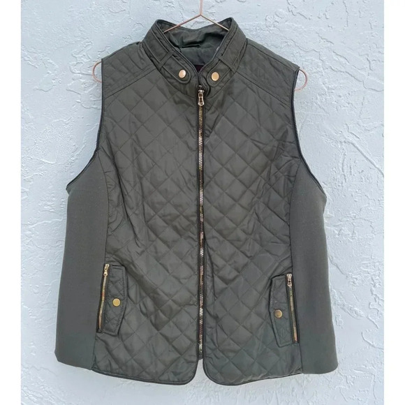 Cavalini Los Angeles Womens Sleeveless Full Zip Quilted Outerwear Vest Dage 1X - Picture 1 of 14